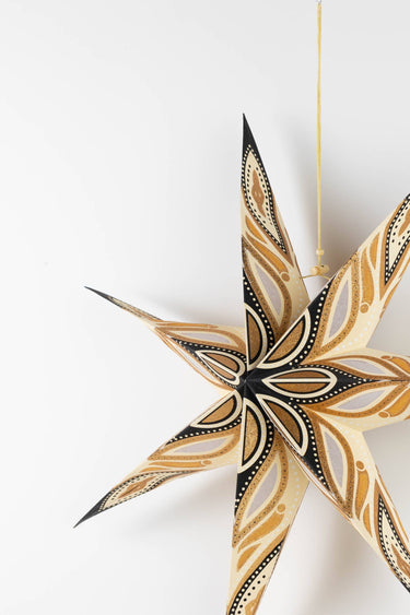 3D Black & Gold Paper Star