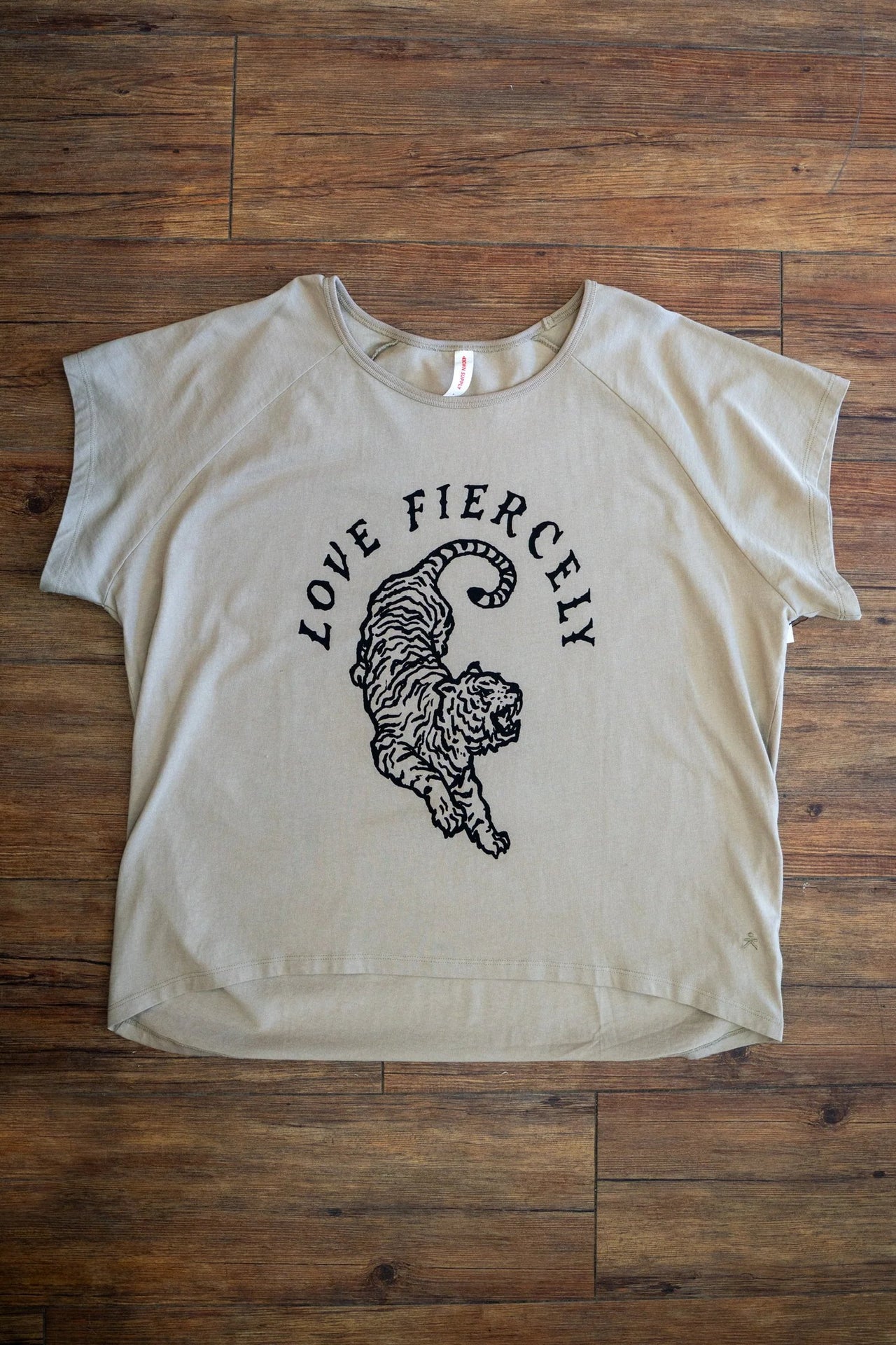 Love Fiercely Oatmeal Crew Tee - Through It All