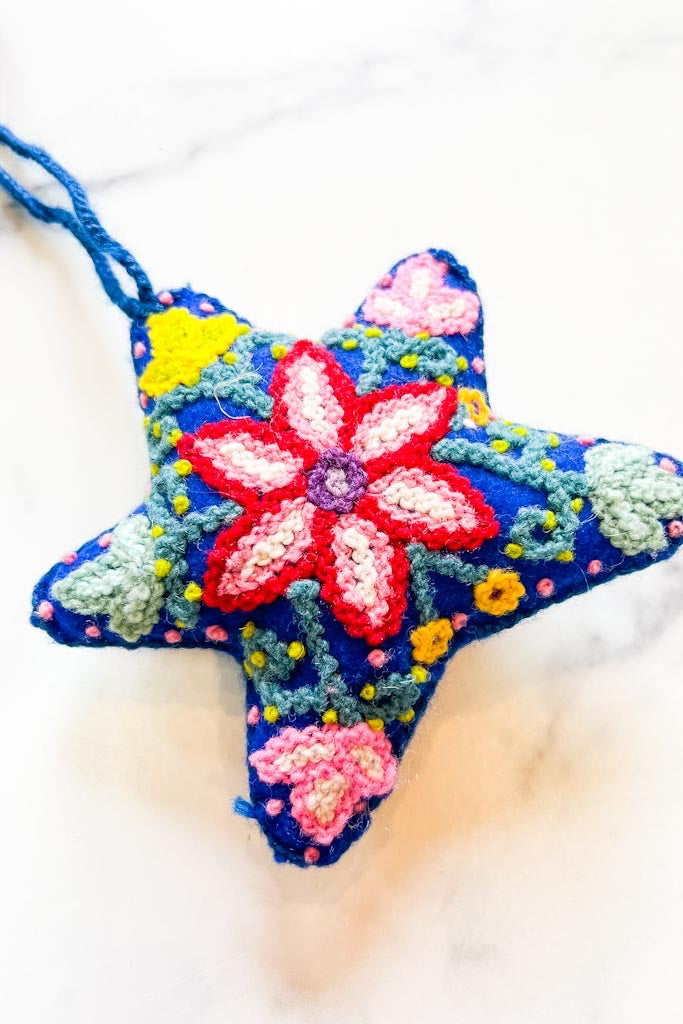 Embroidered Star Ornament