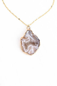 Thumbnail for Natural Beauty Agate and Gold Necklace