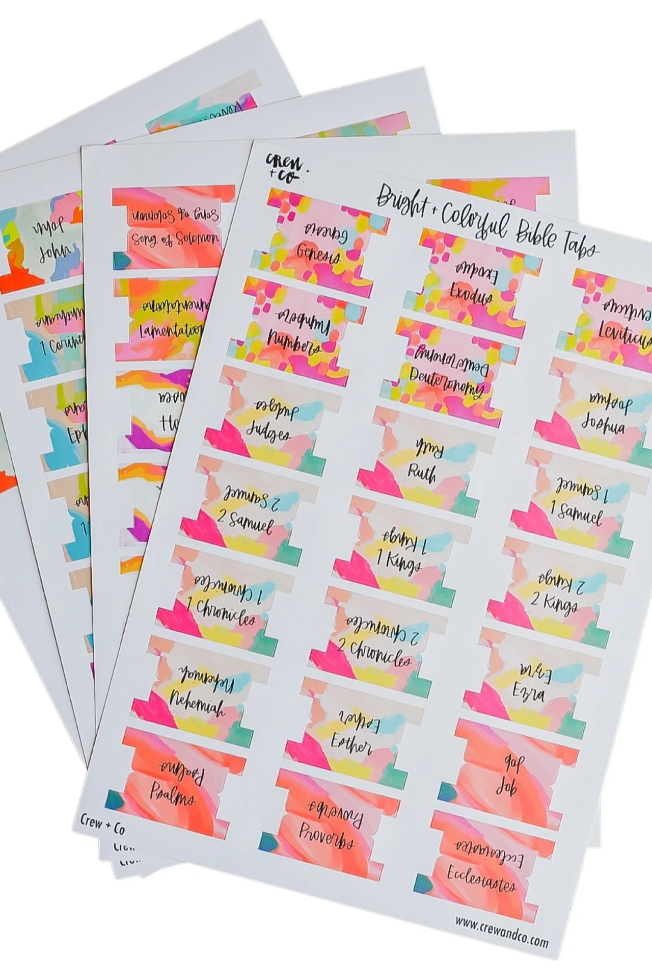 Bright + Colorful Bible Tabs