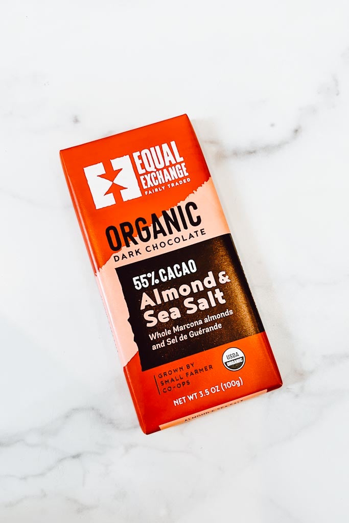 Organic Dark Almond & Sea Salt Chocolate Bar