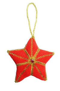 Thumbnail for Red Stuffed Star Ornament