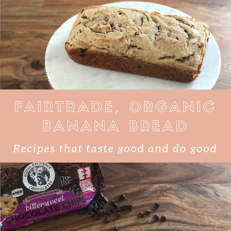 Fairtrade Chocolate Chip, Gluten free Banana bread - good for the soul and the world