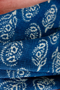 Thumbnail for Cobalt Paisley Throw Blanket