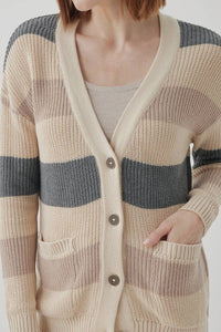 Thumbnail for Fisherman Knit Button-front Cardigan