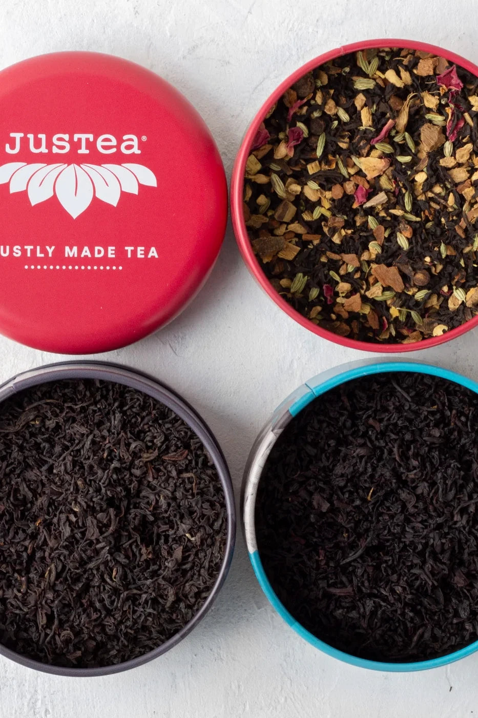 JusTea Trio Tin & Spoon Set