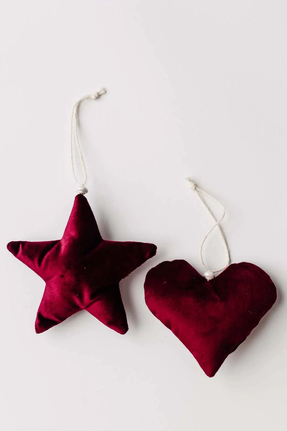 Velvet Star Christmas Ornaments