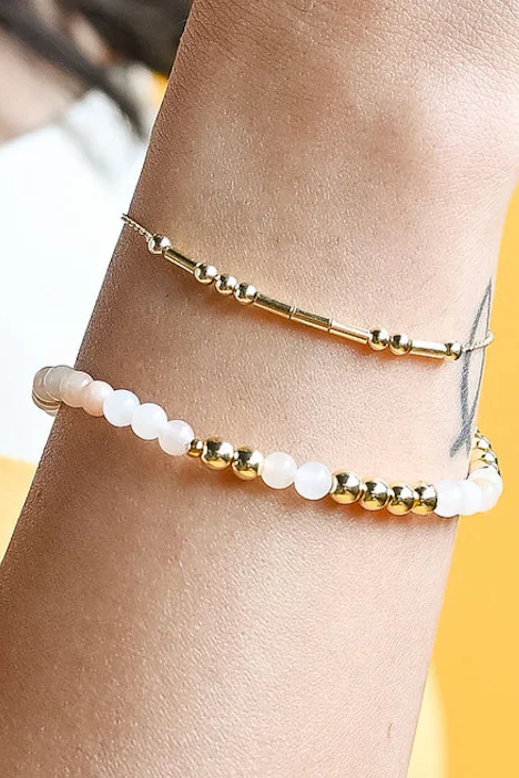 Love Morse Code Beaded Bracelet