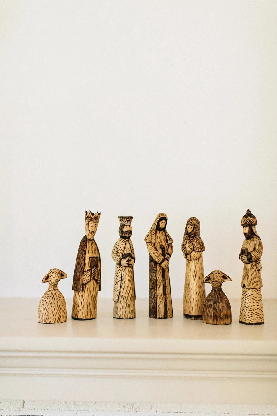 Hand-Carved Wooden Nativity