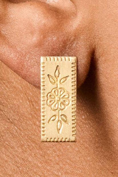 Arati Flower Bar Post Earrings