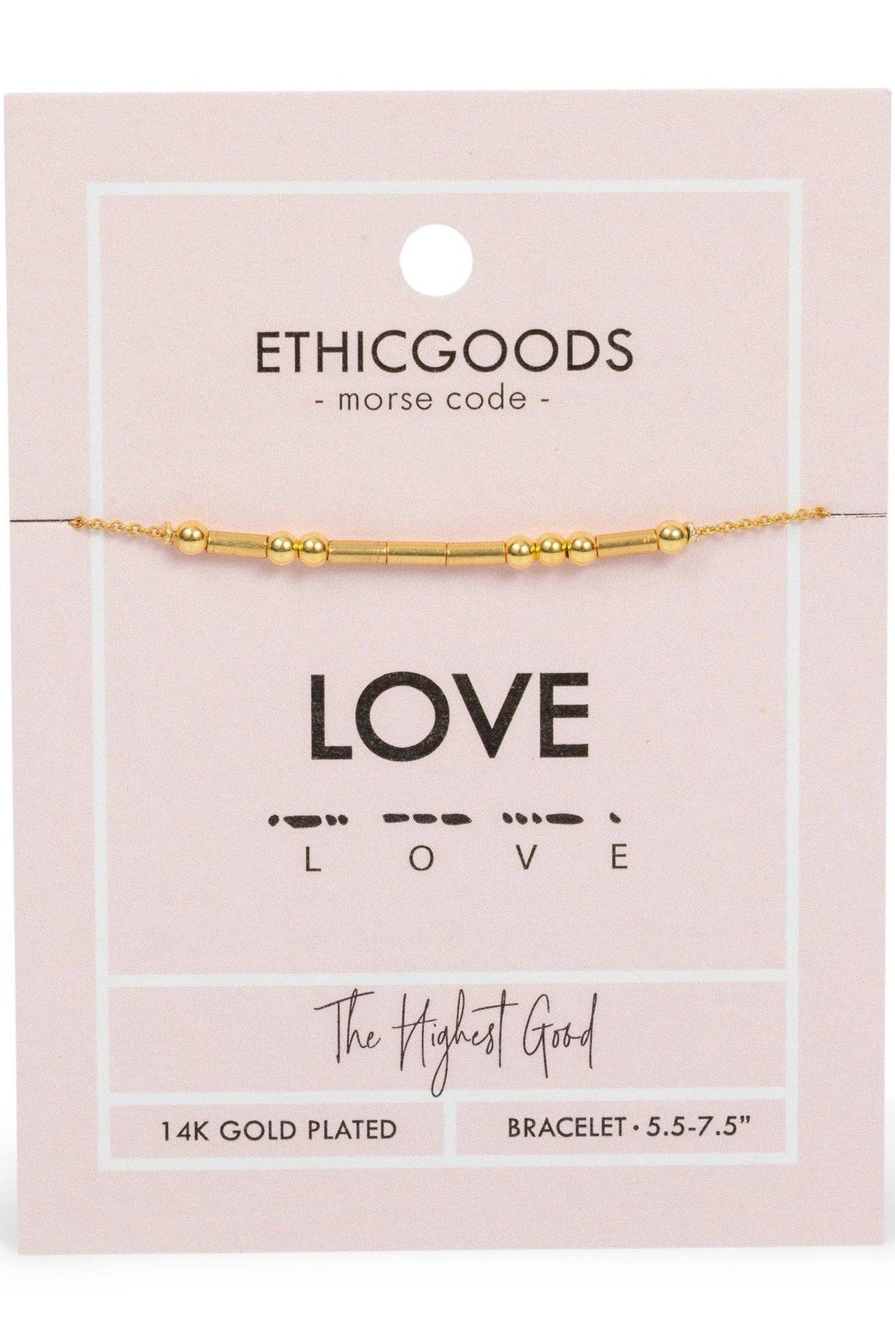Love Morse Code Beaded Bracelet