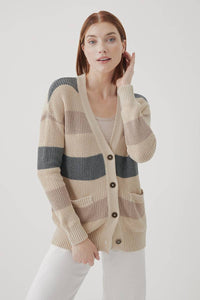 Thumbnail for Fisherman Knit Button-front Cardigan