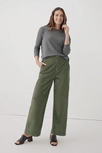 Thumbnail for Modern Corduroy Wide Leg Pant