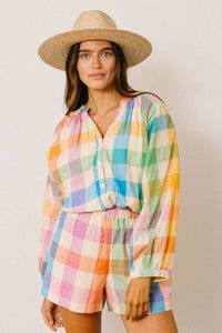 Thumbnail for Rainbow Plaid Bermuda Short