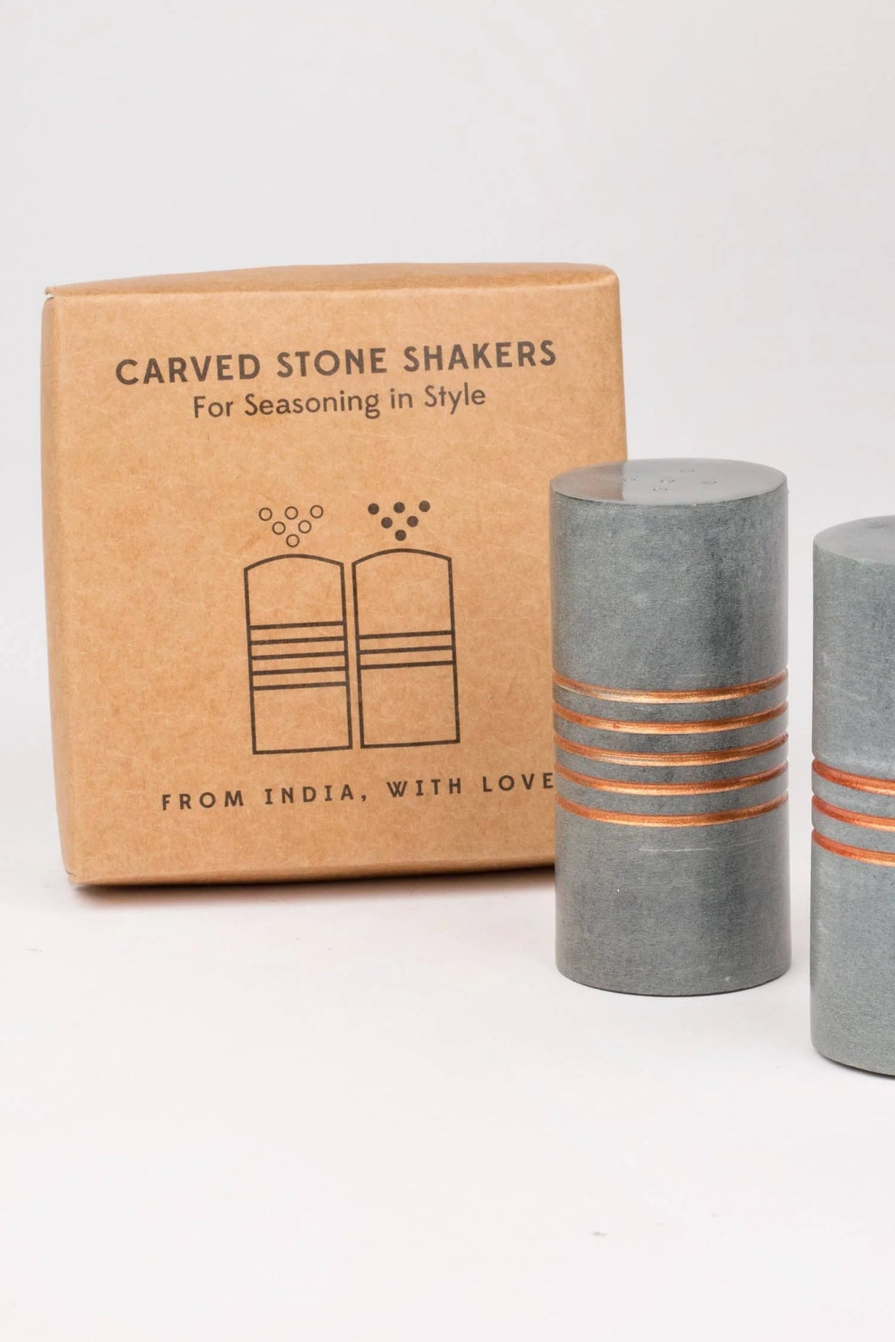 Stone Salt & Pepper Shakers