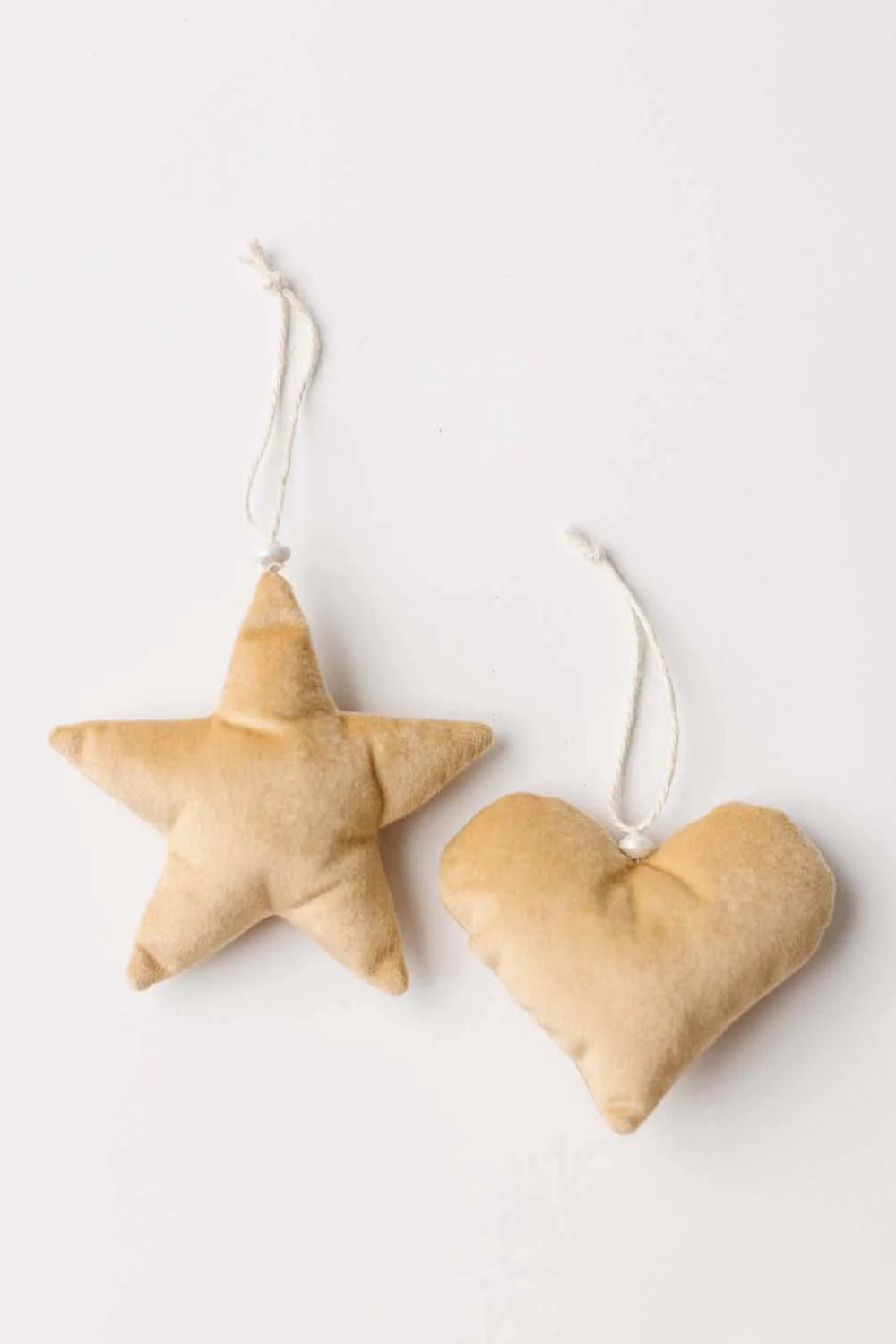 Velvet Heart Christmas Ornaments