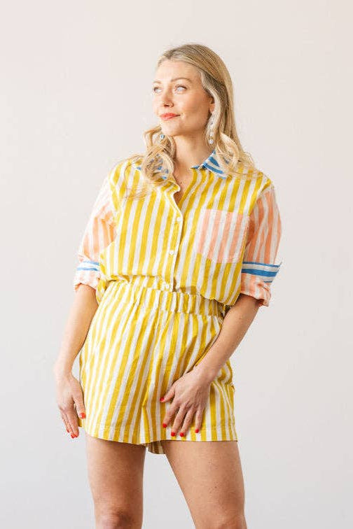 Colorful Daydreamer Bermuda Button Down
