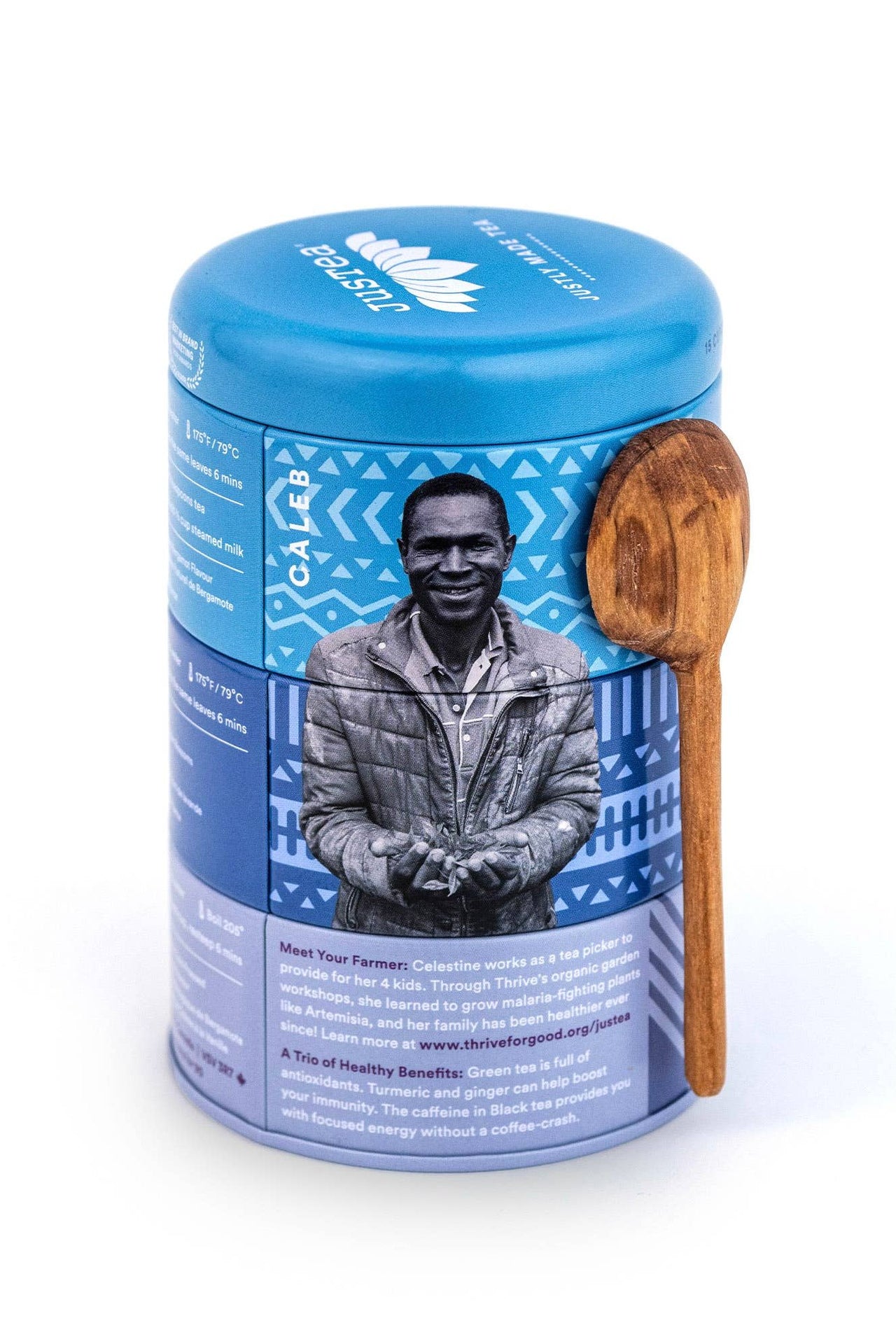 JusTea Trio Tin & Spoon Set