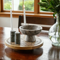 Thumbnail for Haran Morchana Marble Pedestal Bowl
