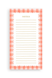 Thumbnail for Pink Gingham Notepad