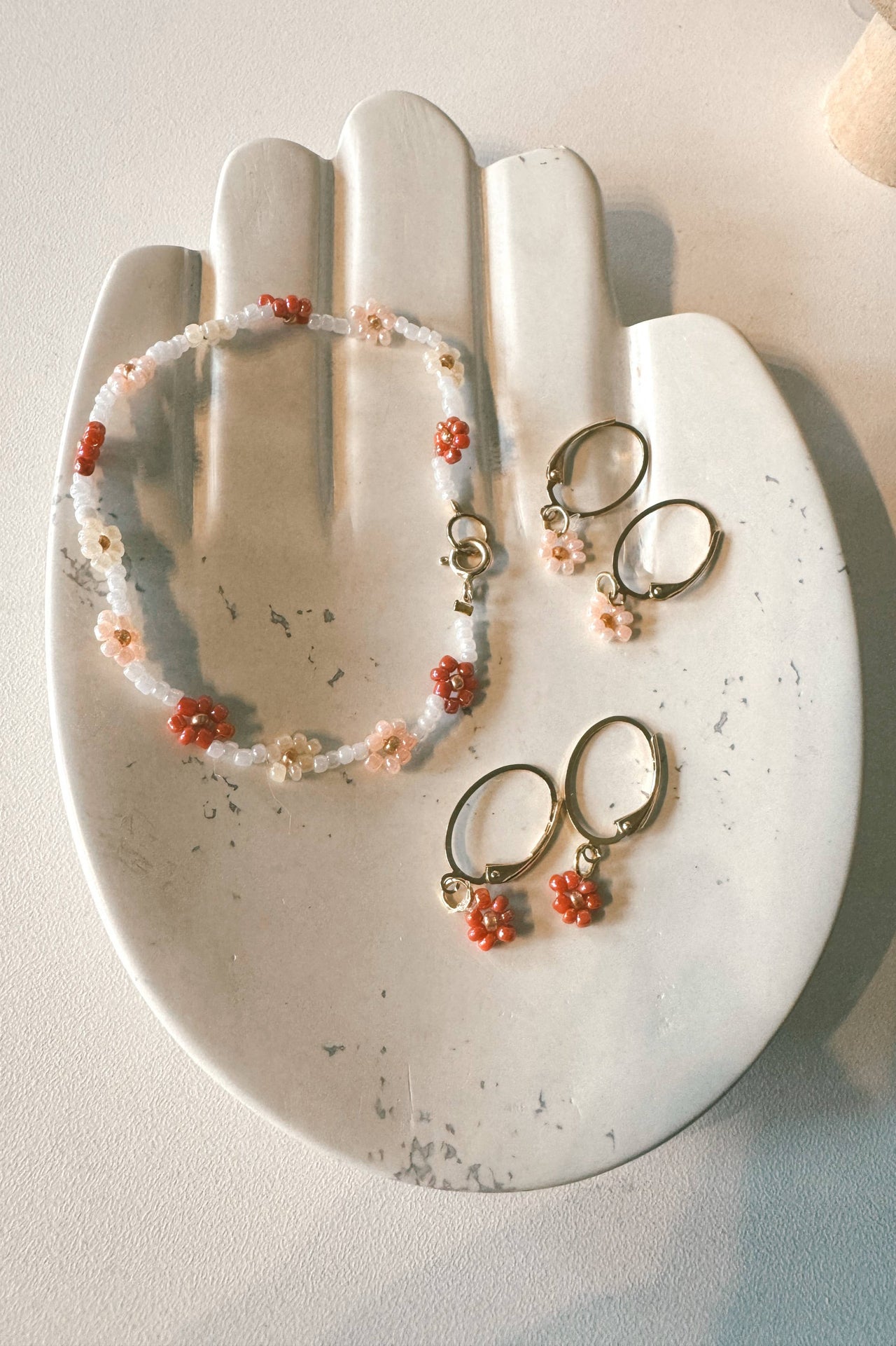 Dainty Daisy Hoop Earrings