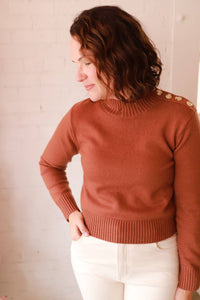 Thumbnail for The Ava Mock Neck Sweater