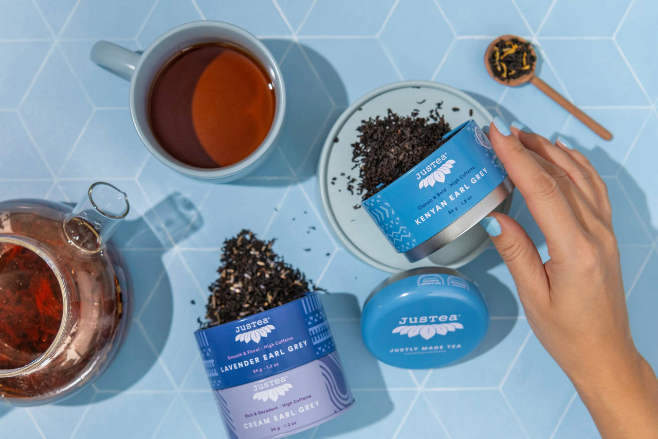 JusTea Trio Tin & Spoon Set