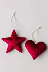 Thumbnail for Velvet Heart Christmas Ornaments