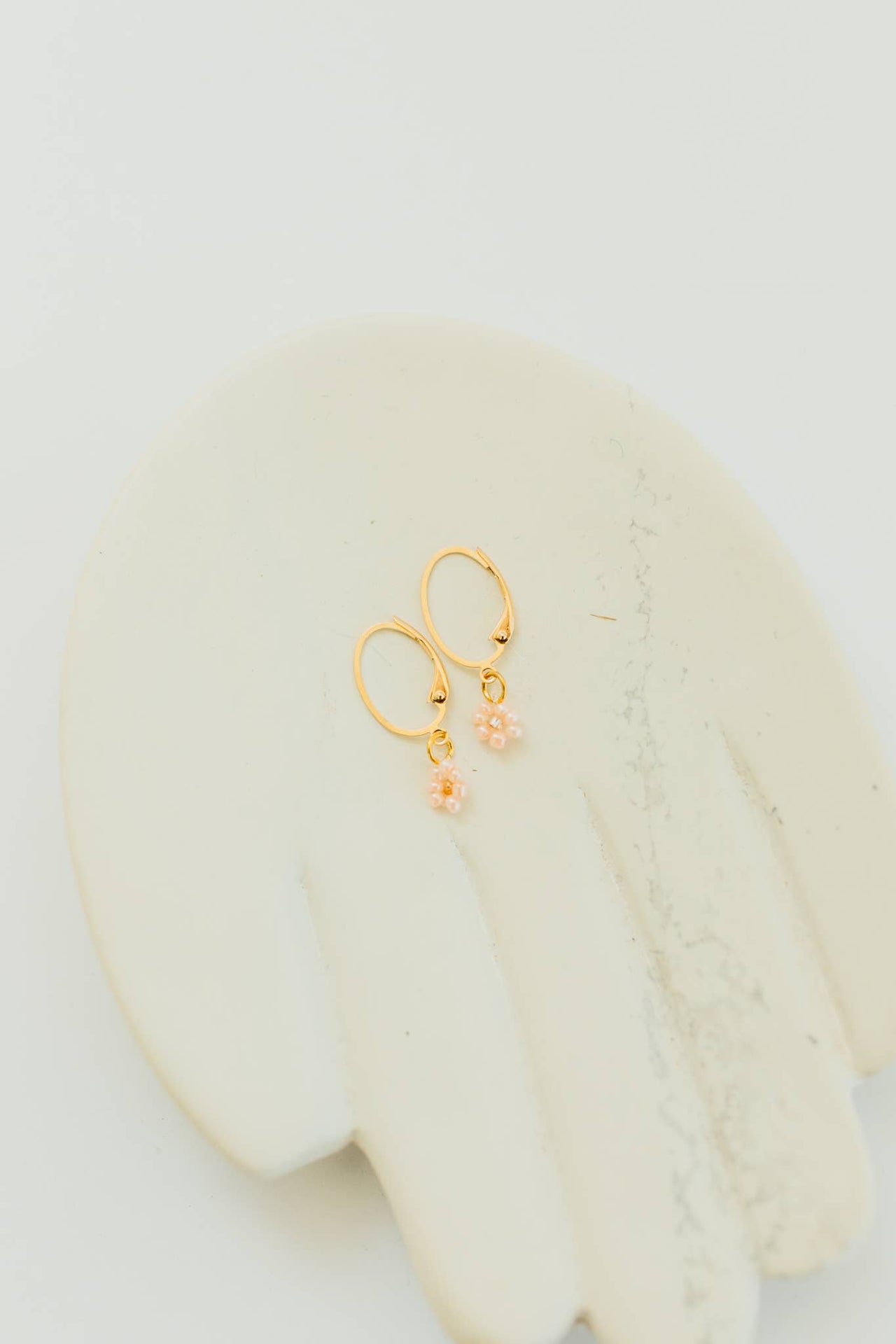 Dainty Daisy Hoop Earrings