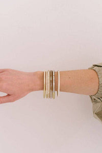 Thumbnail for Metallic Gold Mix Bangle Set