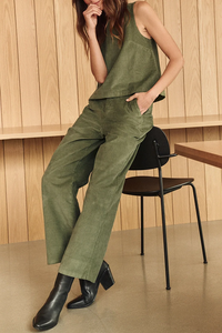 Thumbnail for Modern Corduroy Wide Leg Pant