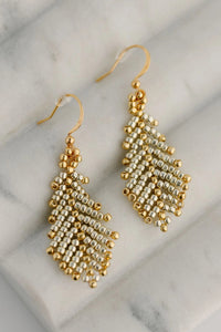 Thumbnail for Devon Mixed Metal Feather Earrings