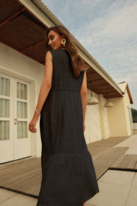 Thumbnail for Gaby Hemp-Linen Midi Dress
