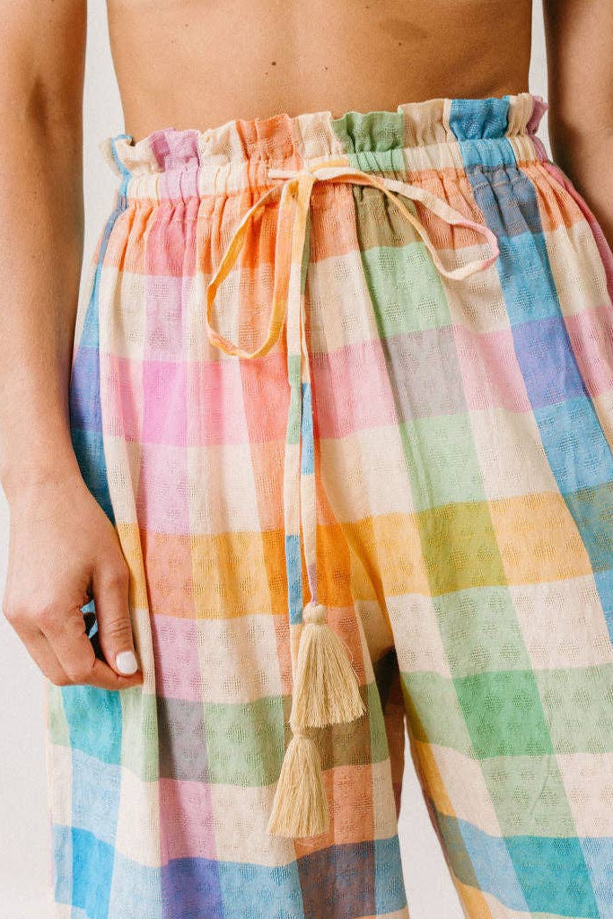 Rainbow Plaid Daphne Pant