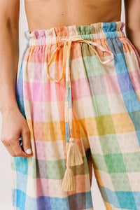 Thumbnail for Rainbow Plaid Daphne Pant