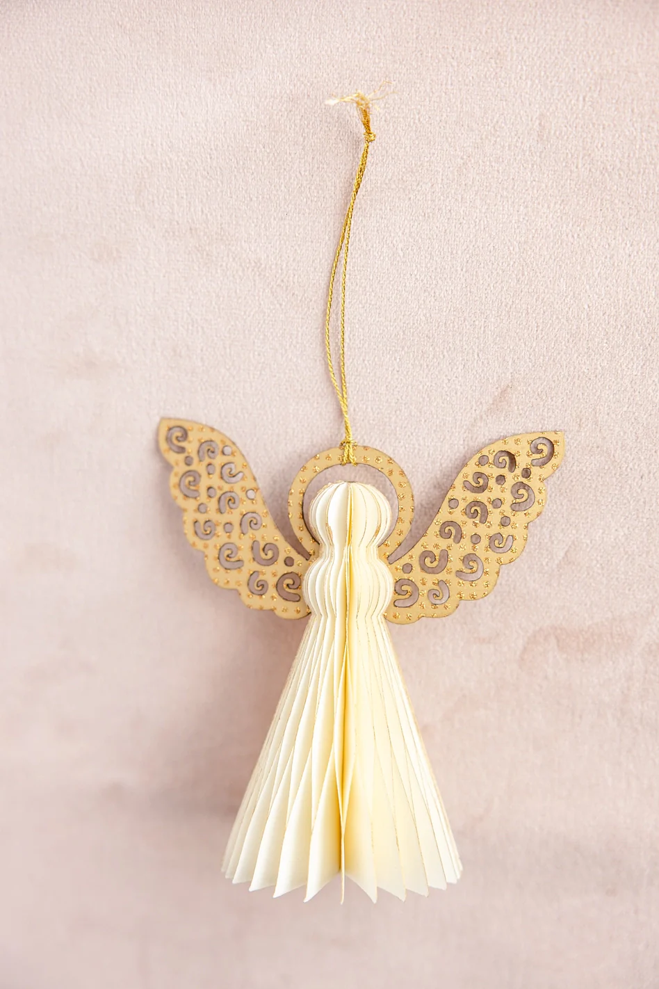 Honeycomb Harmony Angel Ornament