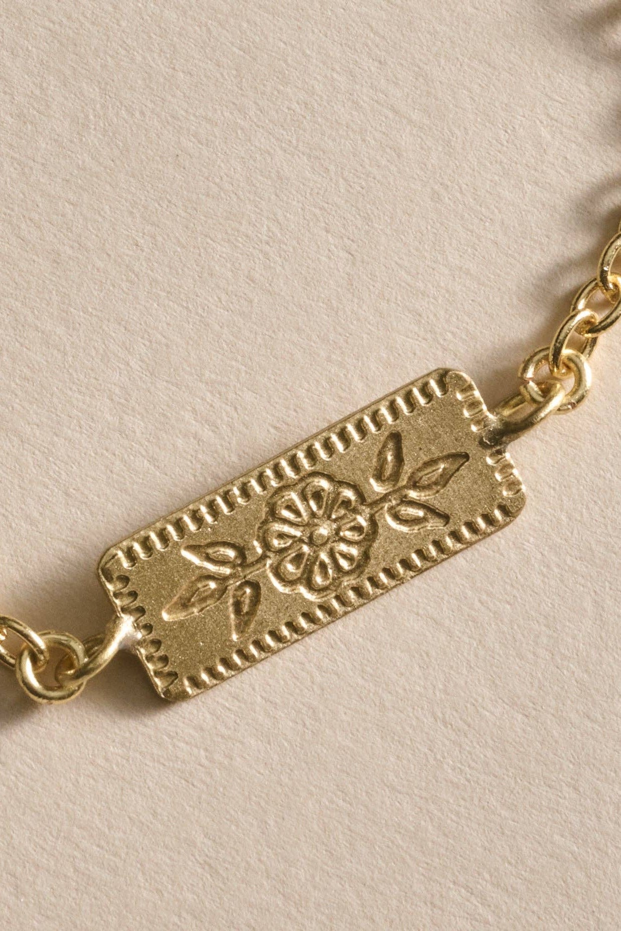 Arati Etched Floral Bracelet
