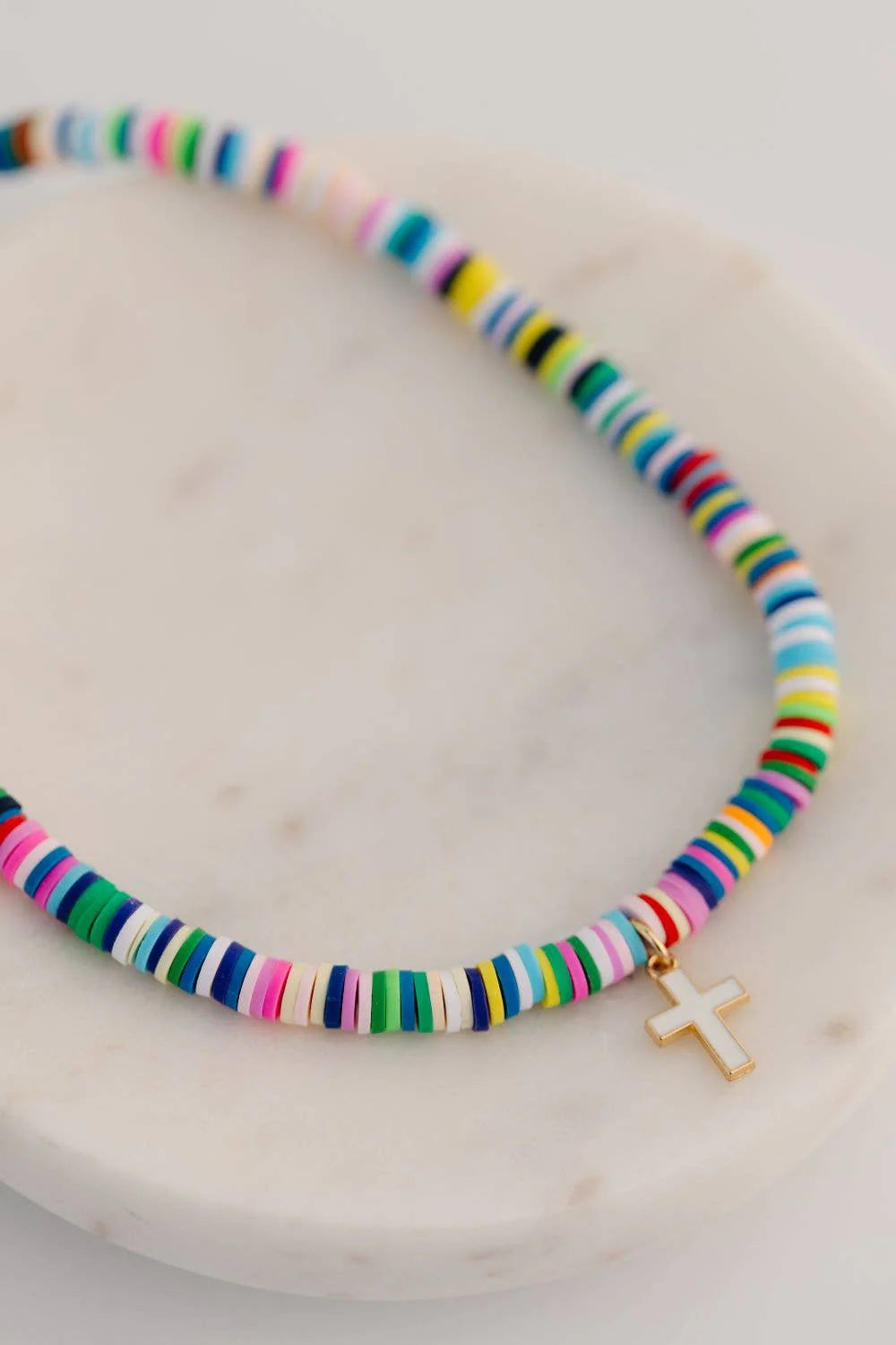 Ava Colorful Kids Cross Necklace