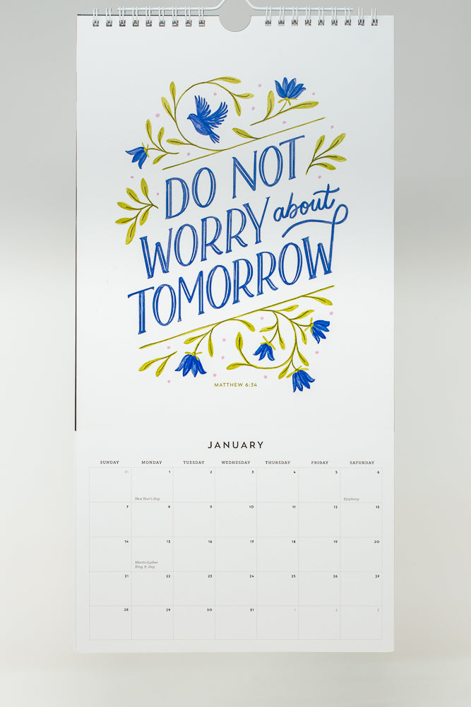 Do Not Worry About Tomorrow 2024 Scripture Calendar