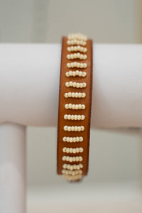 Thumbnail for Leather Beaded Row Bracelets