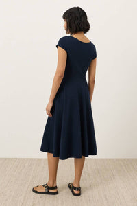 Thumbnail for Women's Fit & Flare Ballet Neck Dress