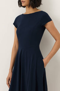 Thumbnail for Women's Fit & Flare Ballet Neck Dress