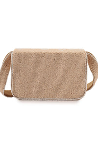 Thumbnail for Beige Bloom Beaded Purse