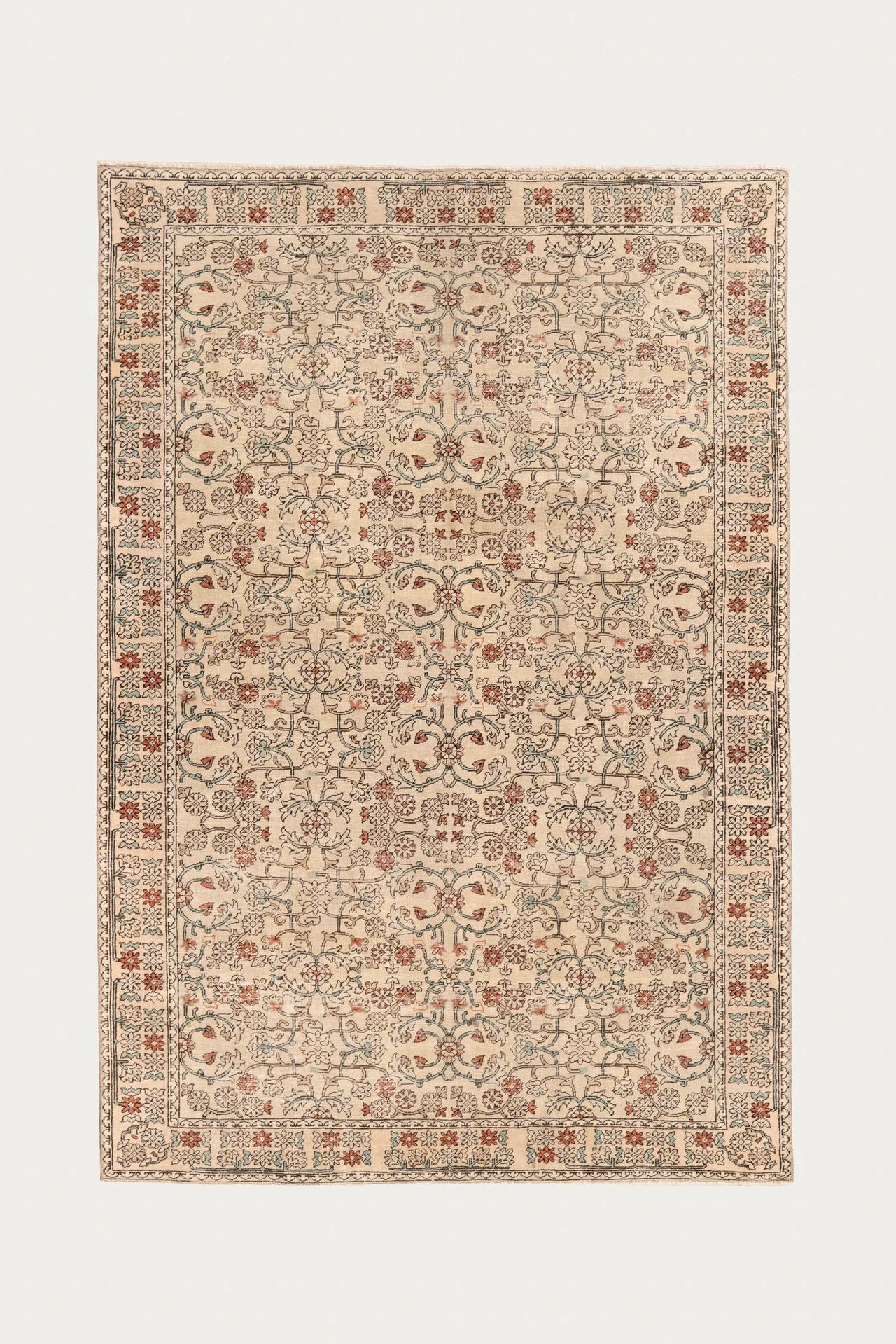 Block Print Carpet 3'9" x 5'8"