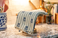 Thumbnail for Bluebell Block Print Waffle Kitchen Towel Set