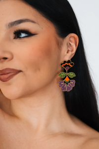 Thumbnail for Floral Bloom Statement Earrings