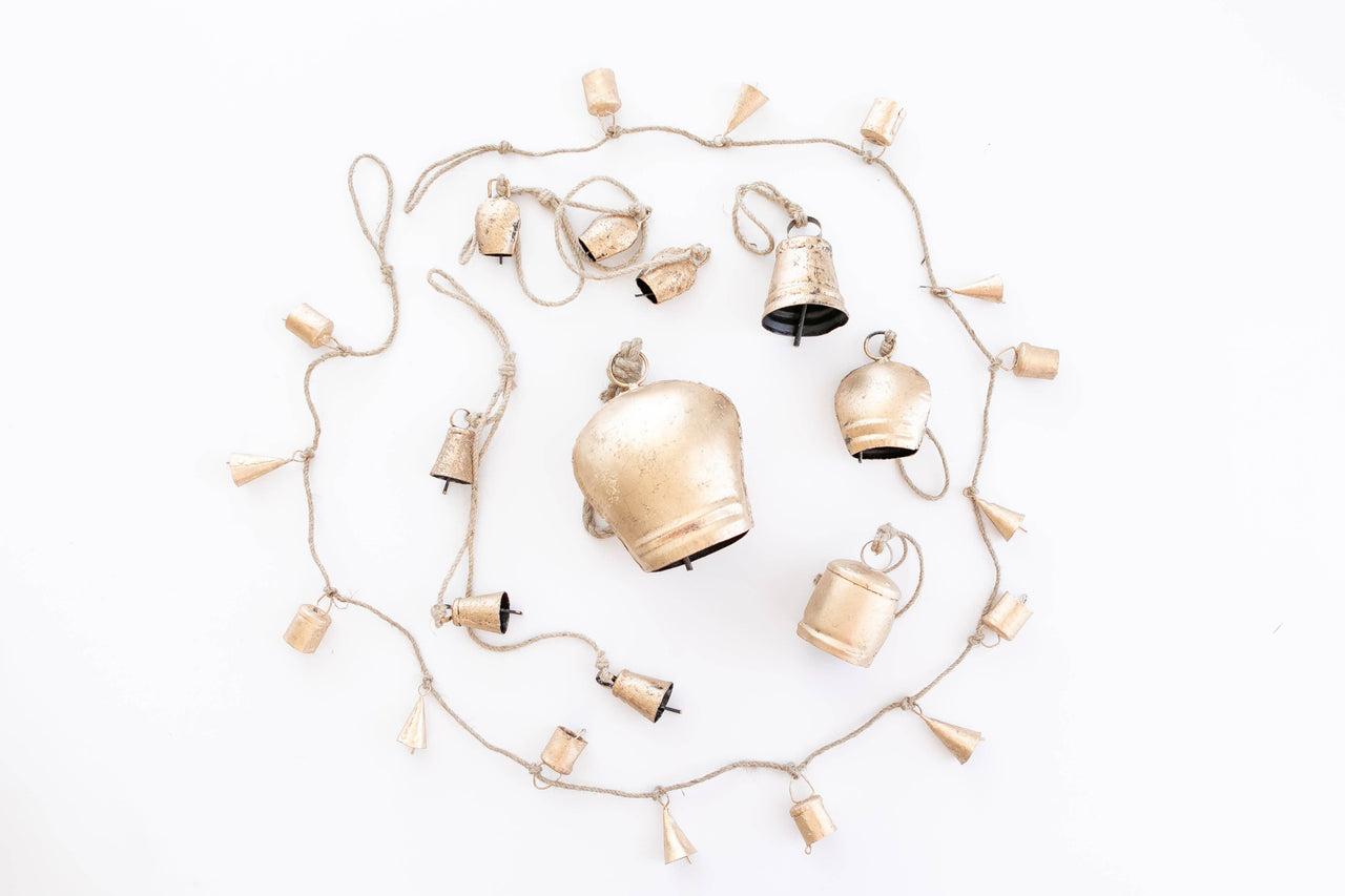 Christmas Mini Brass Cone Christmas Bells