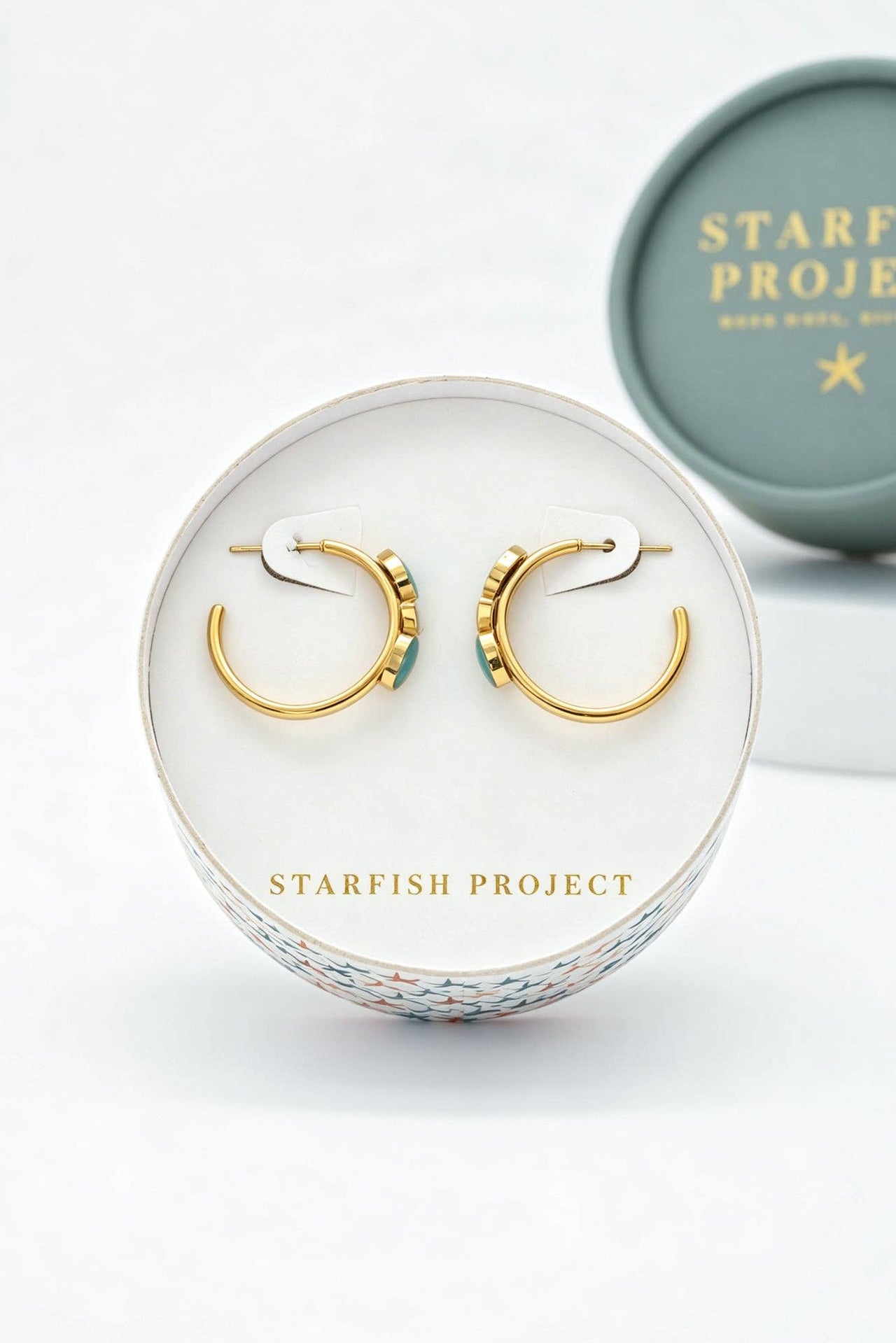 Clara Enamel Hoop Earrings