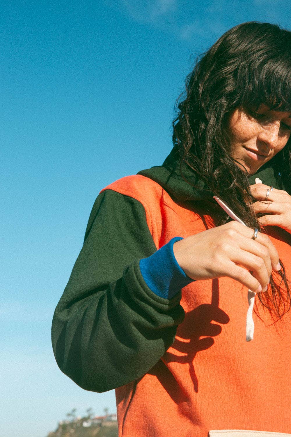 Colorblock Hooded Sweatshirt